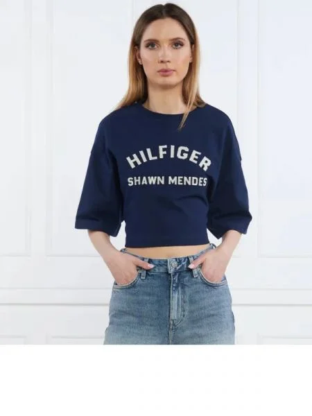 Tommy Hilfiger Póló | Cropped Fit kék