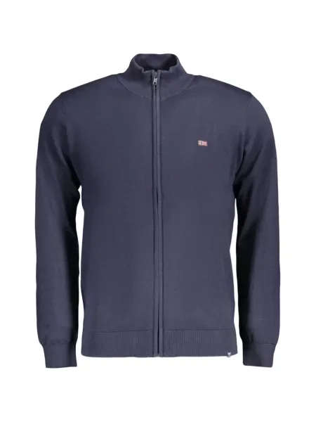 Hanorac cu fermoar Norwegian Rain cu autograf albastru