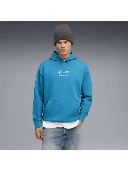 Polarowa bluza treningowa BMW M Motorsport Essentials z kapturem niebieska