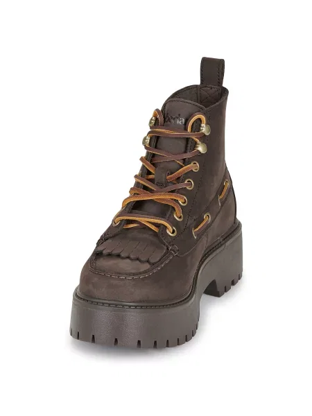 Čipkované čižmy Timberland hnedá