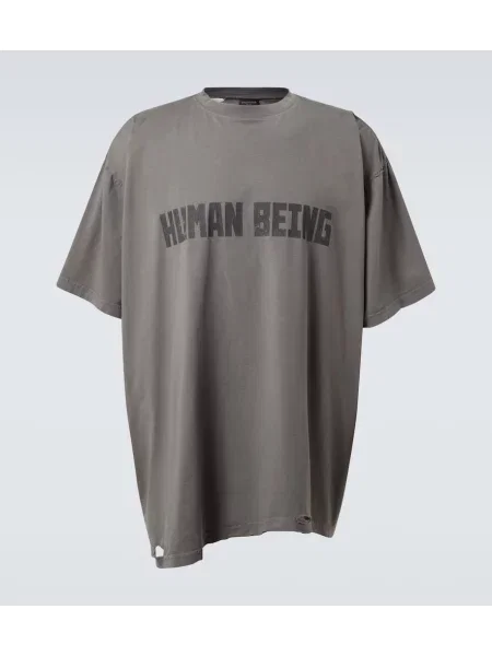 Majica Balenciaga s potiskom siva