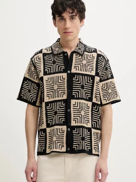 Košile Abercrombie & Fitch regular s italským límcem černá