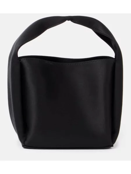 Satynowa torebka Toteme czarna