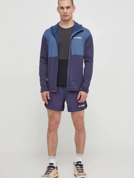 Športni pulover adidas TERREX Xperior s kapuco modra