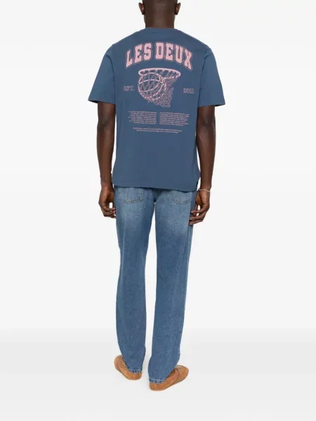 Tricou Les Deux scurt albastru