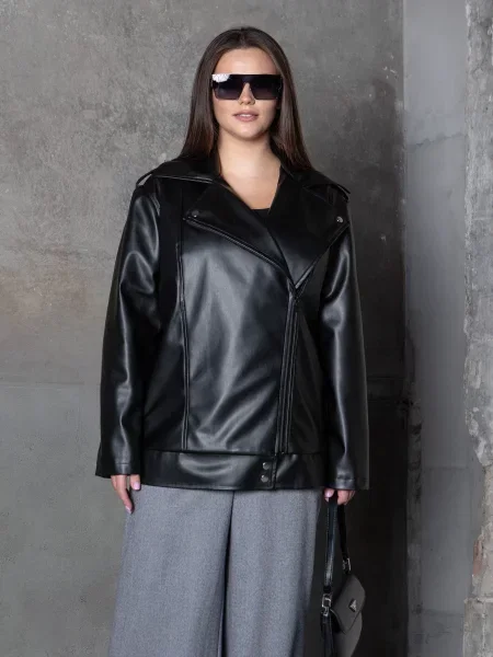 Шкіряна куртка Jadone Fashion Marso_ch чорний