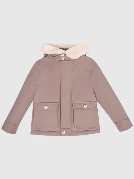 Детский пуховик Brunello Cucinelli коричневый