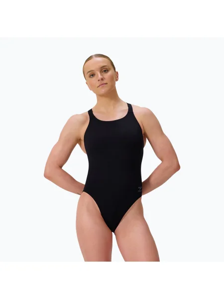 Costum de baie întreg pentru femei Speedo FL Solid Leaderback team black negru