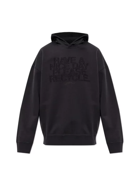 Bluza z kapturem Ganni z kapturem czarna