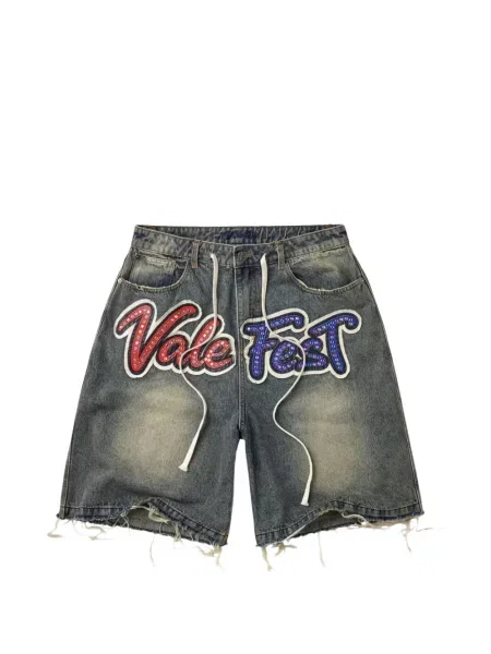 Pantaloni scurți din denim Vale albastru