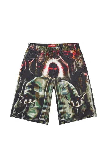 Pantaloni scurți din denim Supreme negru