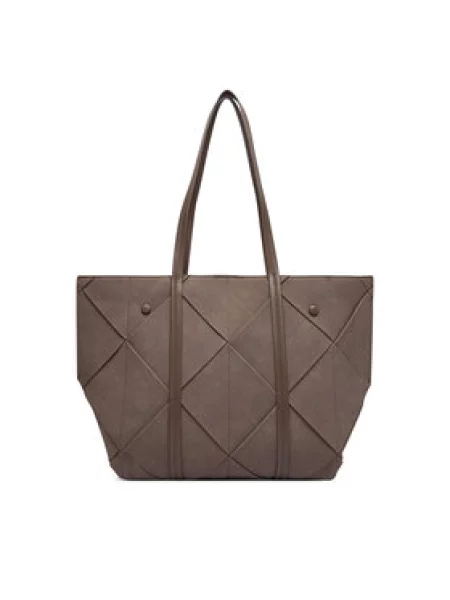 Rankinė Calvin Klein Woven Sueded Carryall ruda