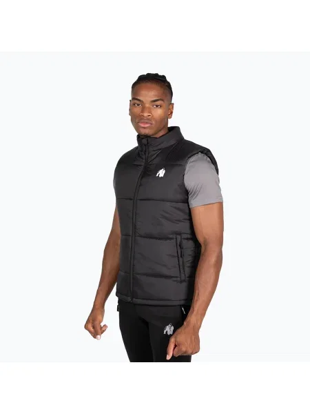 Vestă de antrenament pentru bărbați Gorilla Wear Irvine black negru