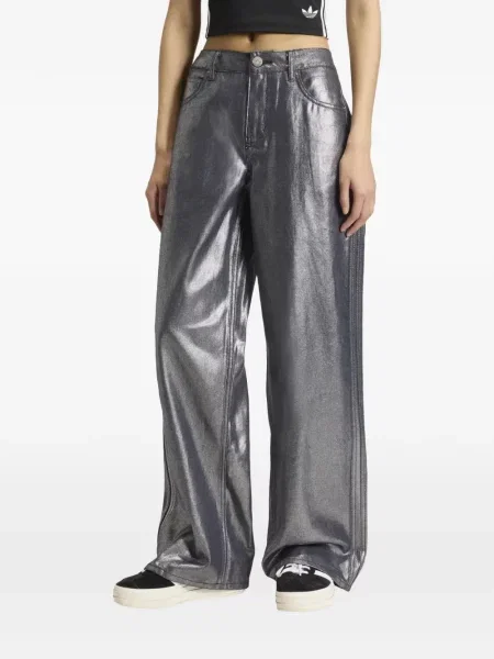 Бягане панталон Adidas на платформе с принт розово