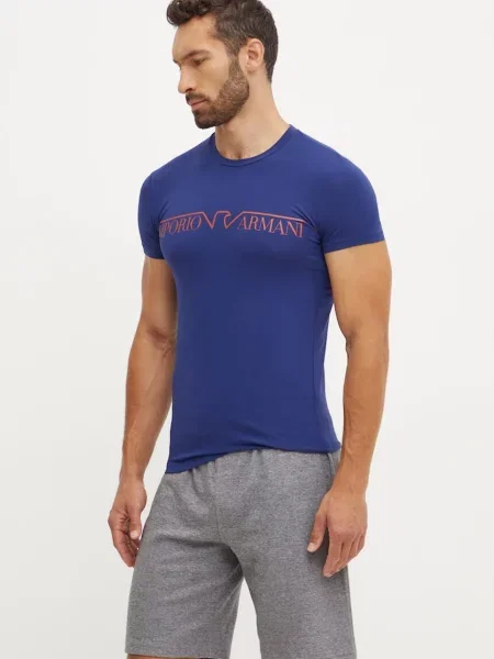 Emporio Armani Underwear Majica lounge modra