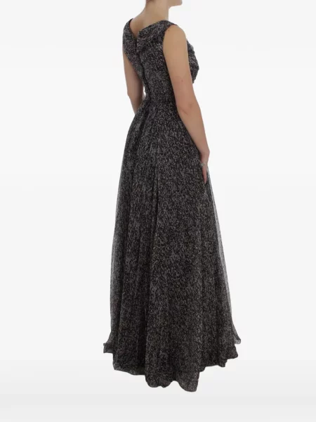 Rochie maxi Dolce & Gabbana de mătase negru