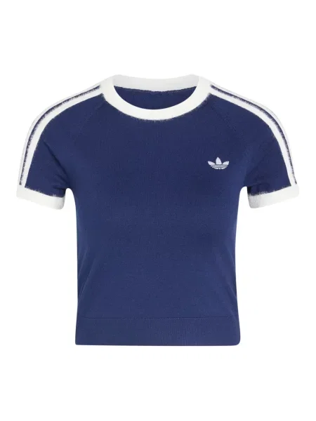T-shirt adidas Knitted T-Shirt Dark Blue/ White M niebieska