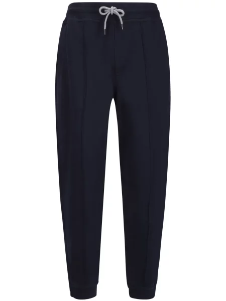 Běžecké zúžené kalhoty Brunello Cucinelli modré