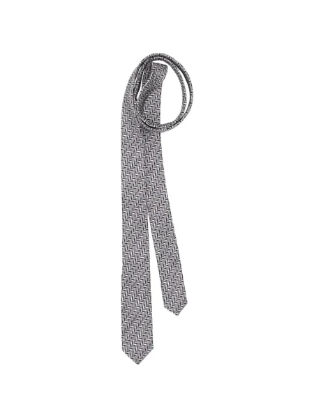 Cravată Prada cu imprimeu geometric gri