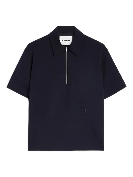 Polo Jil Sander cu broderie albastru