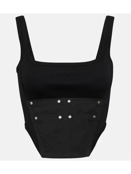 Top Dion Lee z gorsetem czarny