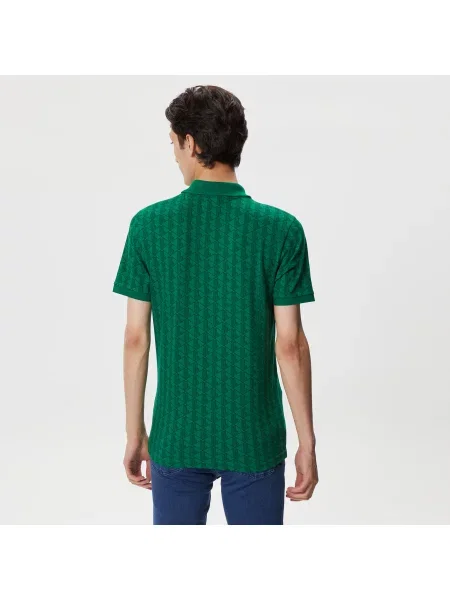 Поло Lacoste зеленое