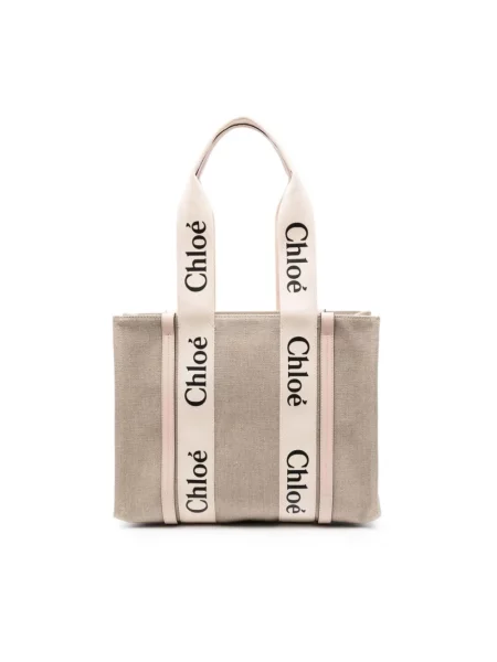 Shopperka Chloe skórzana beżowa