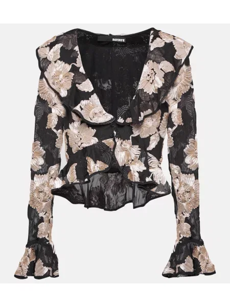 Top Rotate cu model floral cu volane plasă