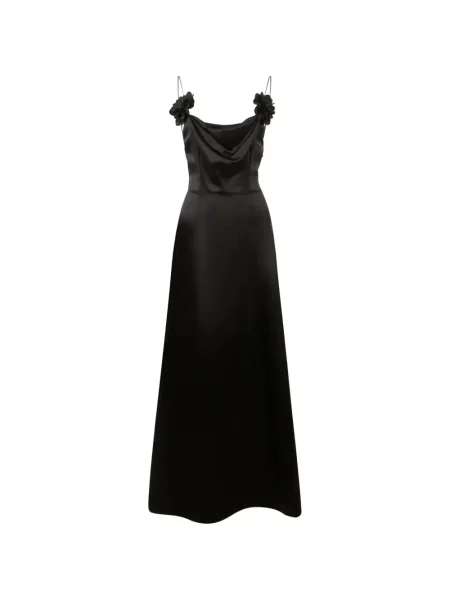 Rochie maxi Philipp Plein cu model floral negru
