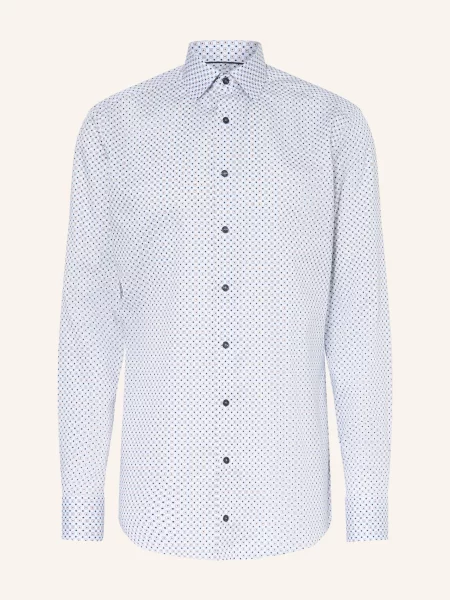 Olymp Košile Luxor Modern Fit / velbloudí / tmavě modrá bílá