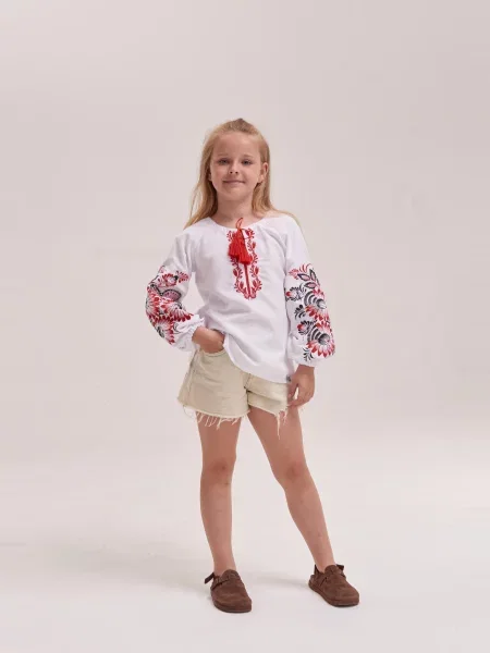 Детская рубашка Merezhka белая