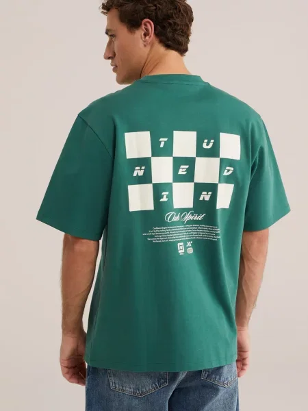 WE Fashion Tričko zelená biela