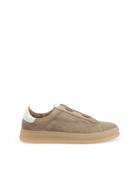 Sneakersy Kiton skórzane beżowe
