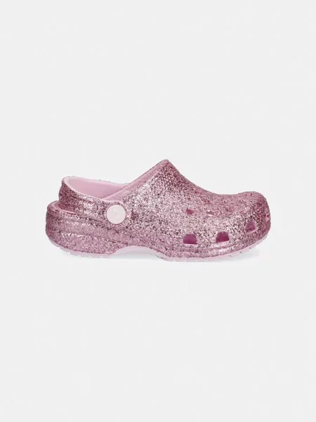 Crocs pantofle CLASSIC CHUNKY GLITTER CLOG T růžové
