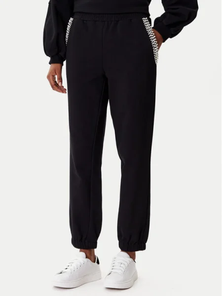 TWINSET Pantaloni trening negru