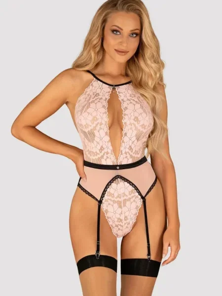 Кружевное боди с для чулок Боди_Obsessive_Lilines