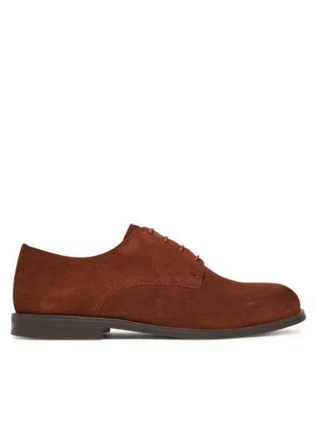 Nizki čevlji Calvin Klein Ess Rubber Derby Su rjava