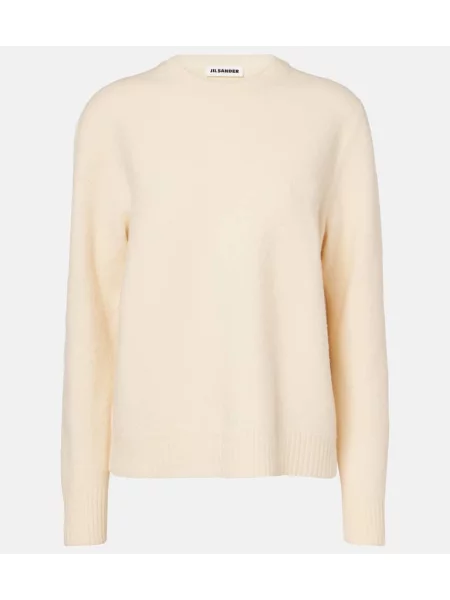Pulover Jil Sander de lână alb