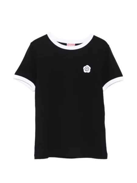 Tricou Kenzo cu broderie cu model floral negru