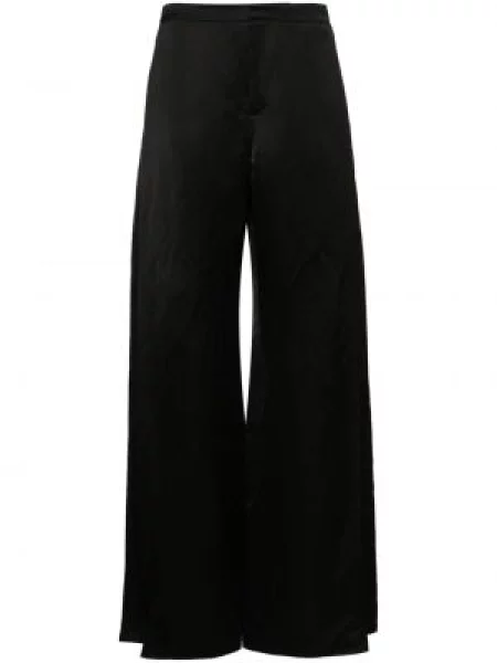 Pantaloni Ralph Lauren Collection din satin negru