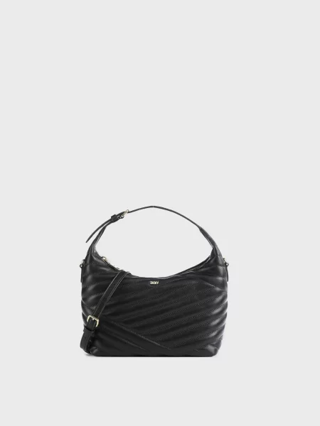 Шкіряна сумка Dkny чорна