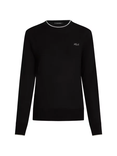 Pulover Karl Lagerfeld de lână negru