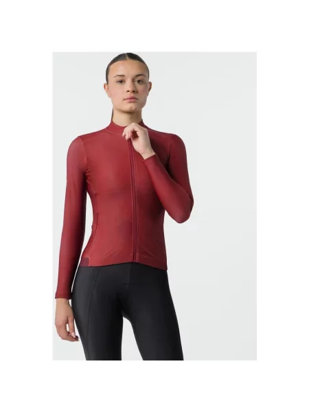 Koszulka rowerowa Castelli Espresso Thermal 2 z długim rękawem intensywny XS czerwony