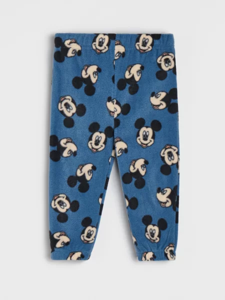 Sinsay Fleecové kalhoty s potiskem Mickey Mouse indigo
