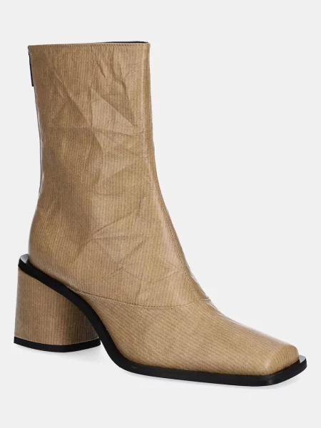 Кожени боти Kenzo Kimi Ankle Boots бежово