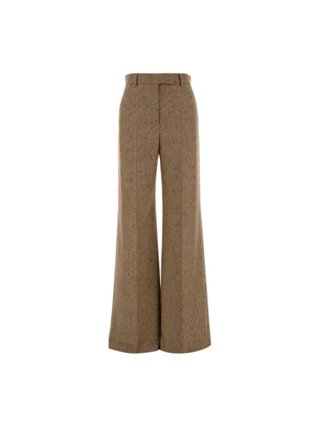 Spodnie Valentino Garavani wełniane w kolorze melanż beżowe