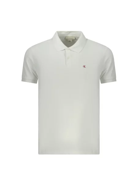 Calvin Klein Jeans polo gładki biały
