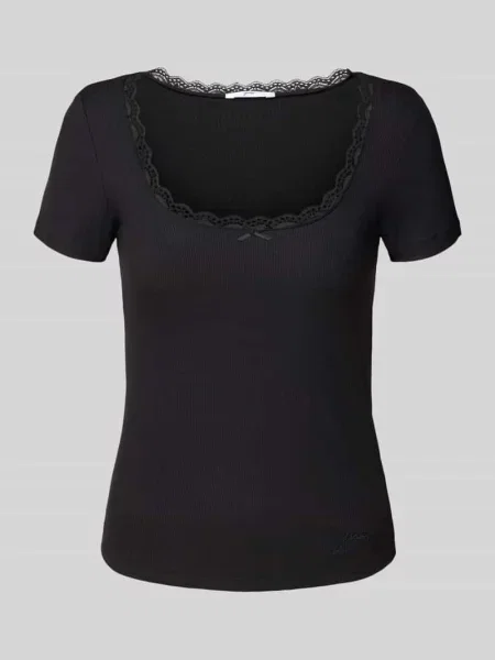 Góra od piżamy z obszyciem koronką model ‘LIA’ Guess czarna