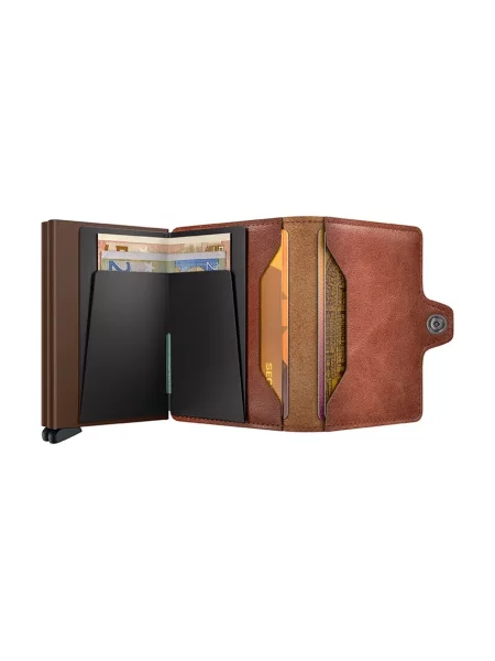 Secrid portofel de piele TV-Cognac-Brown maro