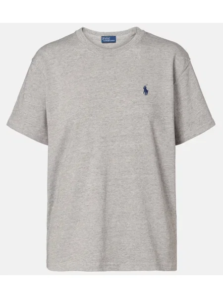 Tricou Polo Ralph Lauren din jerseu gri